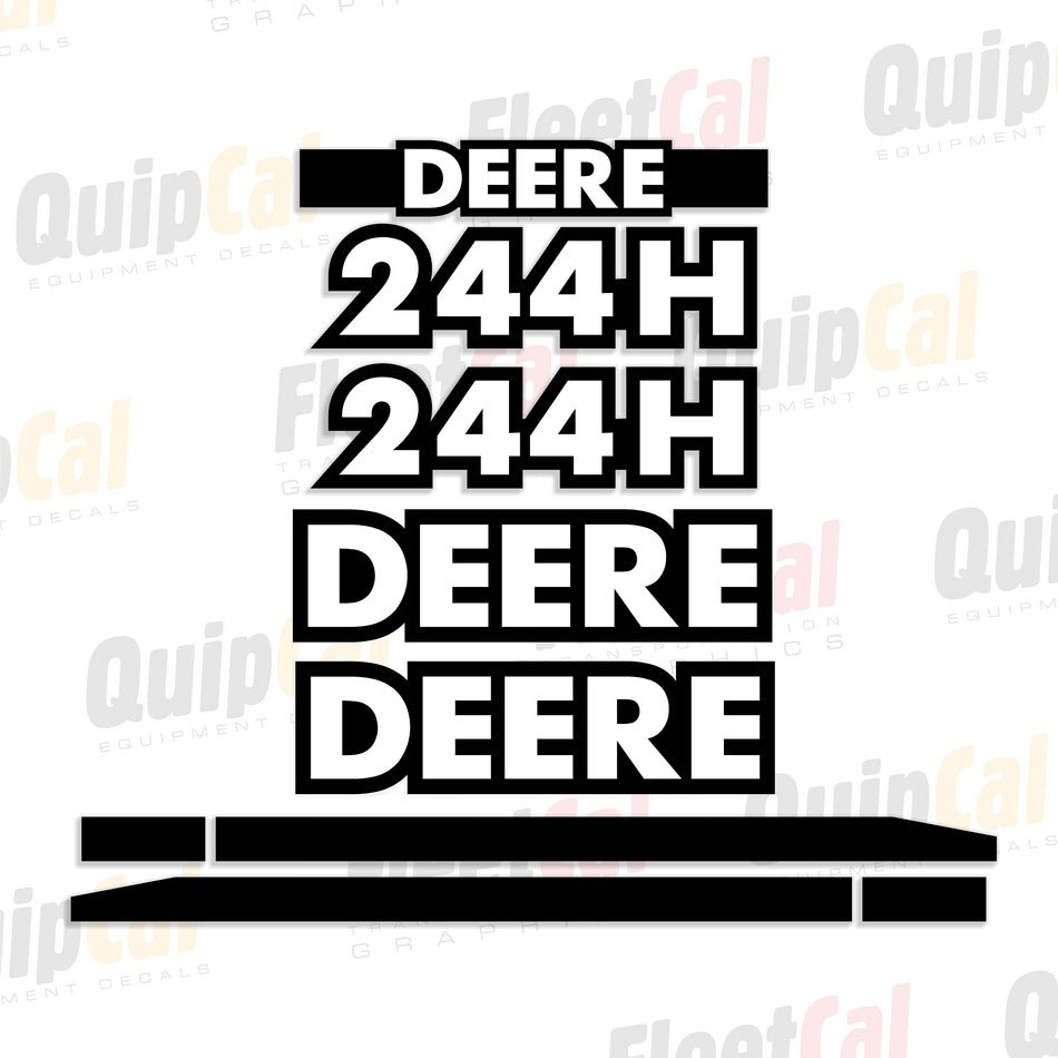 John Deere 244H Wheel Loader Early Model Decal Set