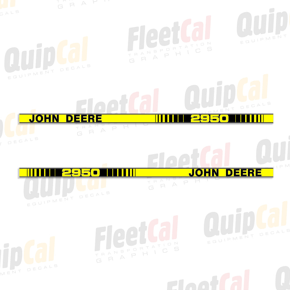 John Deere 2950 Tractor Hood Decal Set