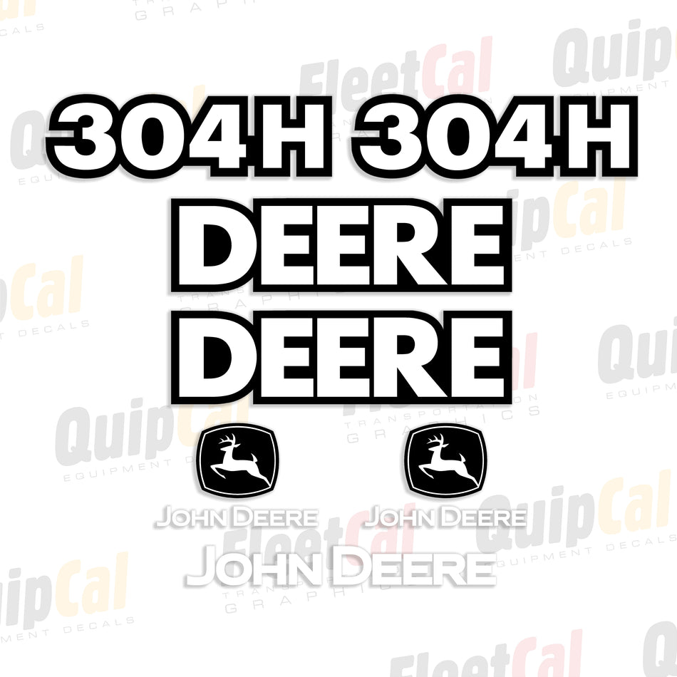 John Deere 304H Wheel Loader Enclosed Cab Model Decal Set