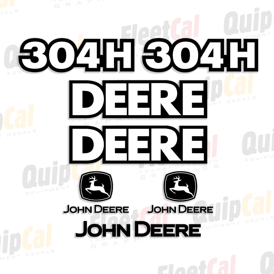 John Deere 304H Wheel Loader Open Cab Model Decal Set