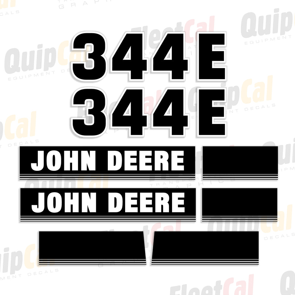 John Deere 344E Wheel Loader Late Model Decal Set