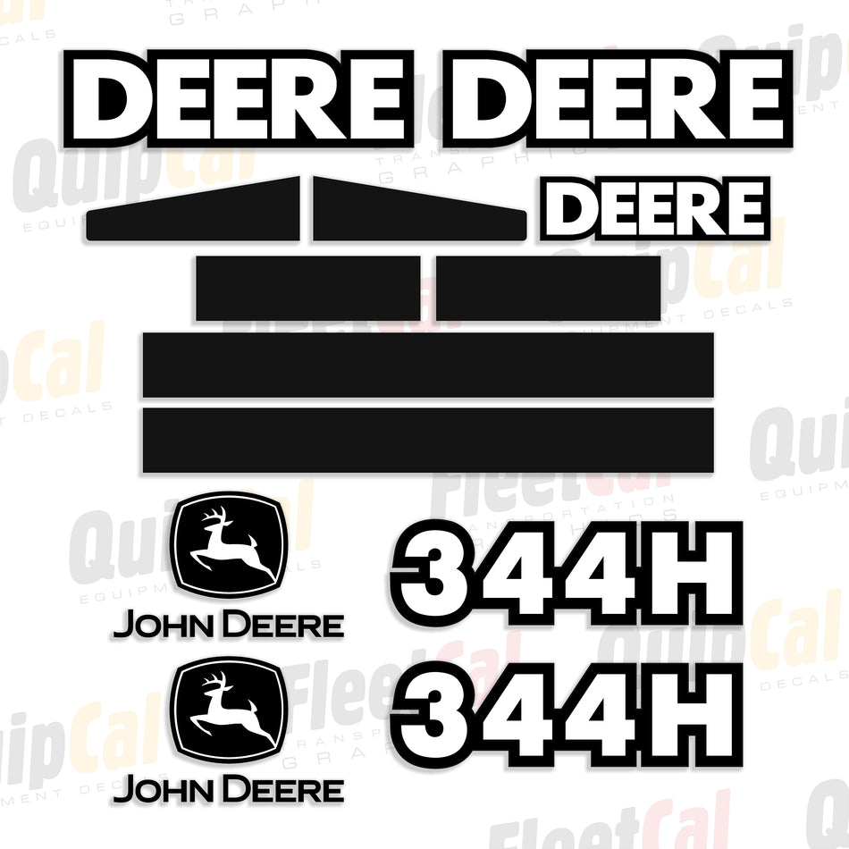 John Deere 344H Wheel Loader Early Model Decal Set