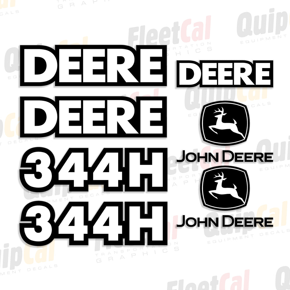 John Deere 344H Wheel Loader Late Model Decal Set