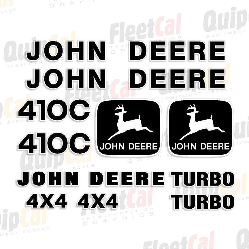 John Deere 410C 1980s Model Marking Decal Set