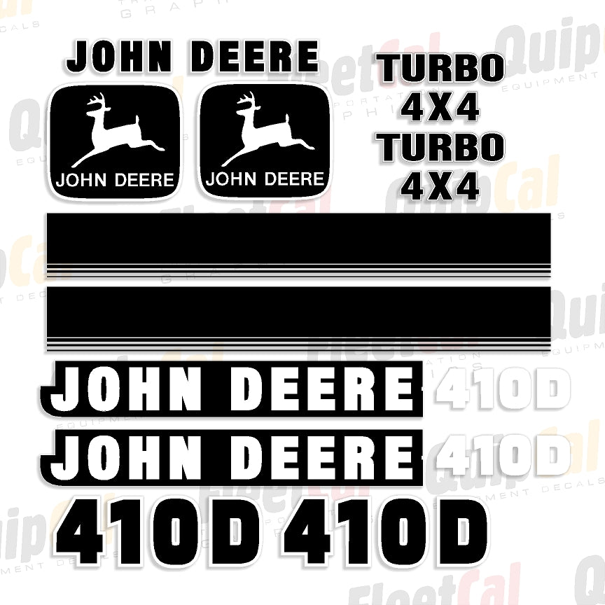 John Deere 410D Late Model Marking Decal Set