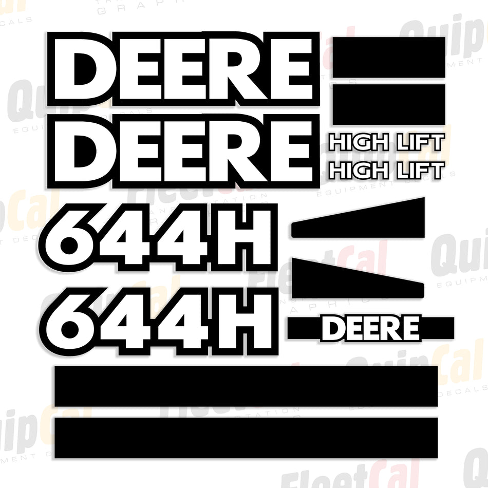 John Deere 644H Wheel Loader Early Model Decal Set