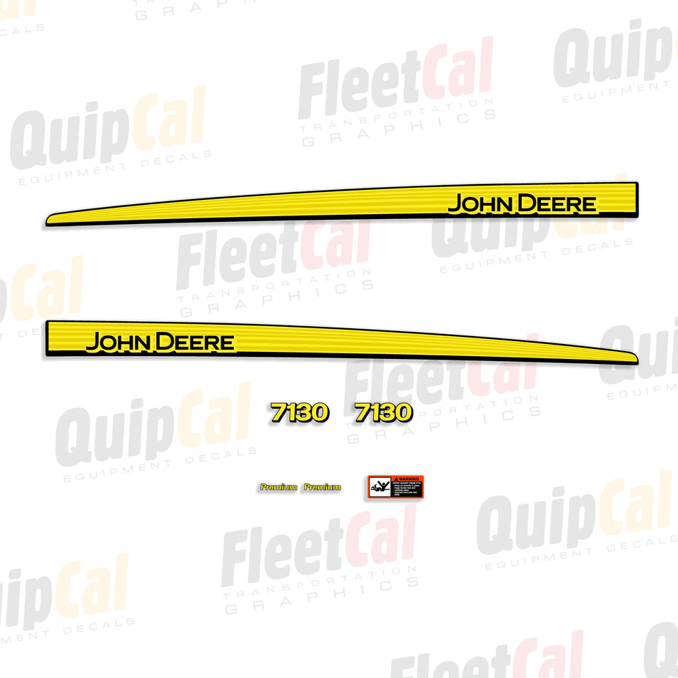 John Deere 7130 Tractor Hood Decal Set
