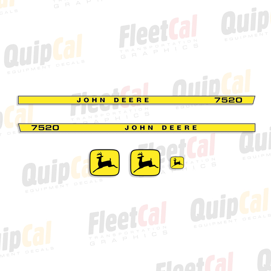John Deere 7520 Tractor Decal Set (Version 1)