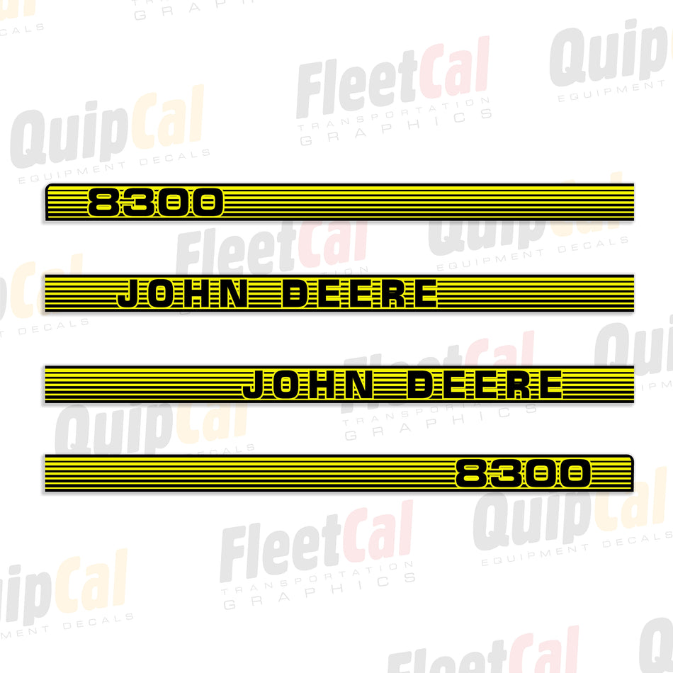 John Deere 8300 Tractor Hood Early Model Decal Set (fits models 1995 - 1996)