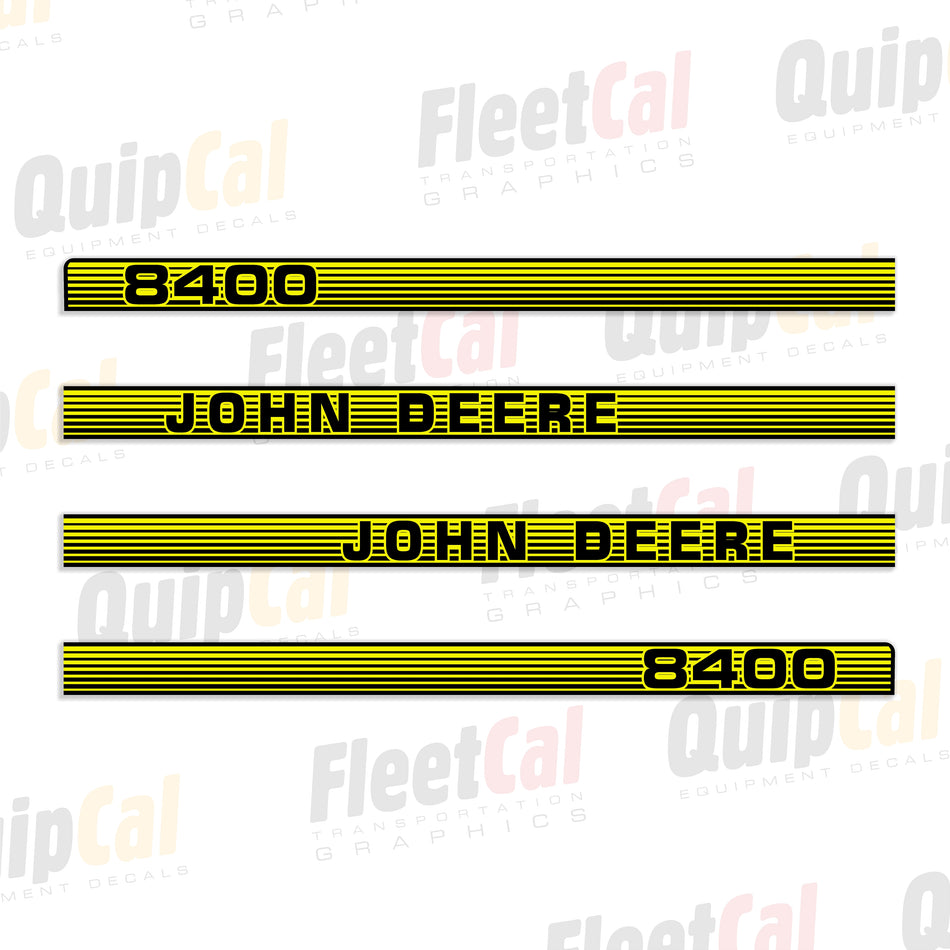 John Deere 8400 Tractor Hood Early Model Decal Set (fits models 1995 - 1996)