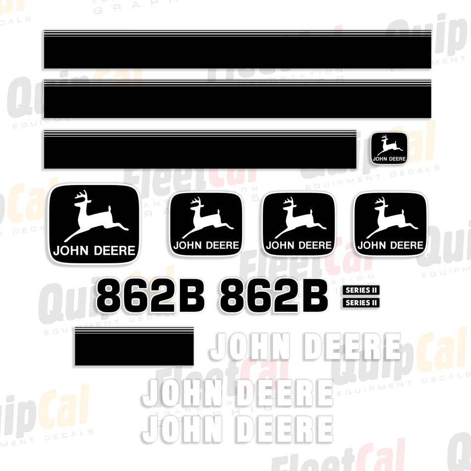John Deere 862B Series II Motor Scraper Decal Set