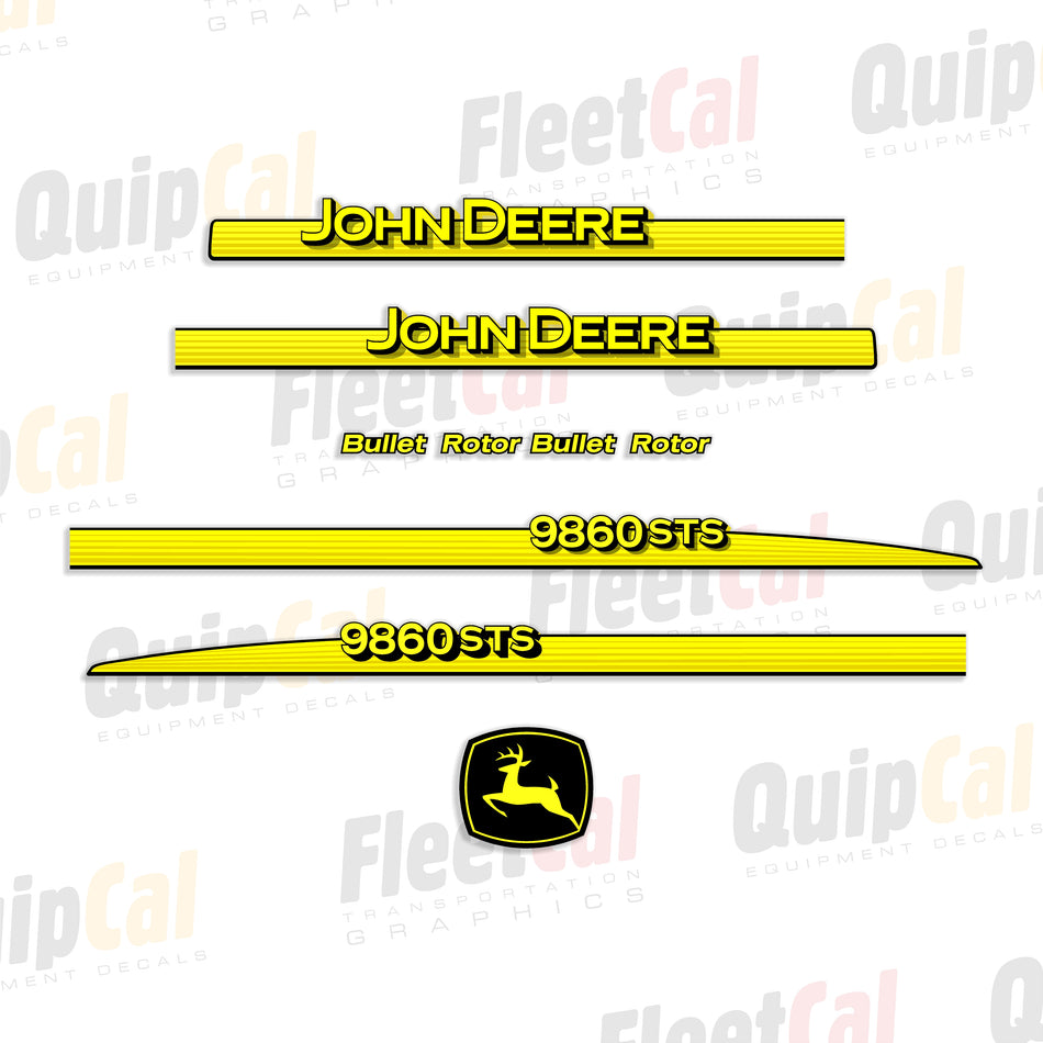 John Deere 9860 STS Bullet Rotor Combine Decal Set