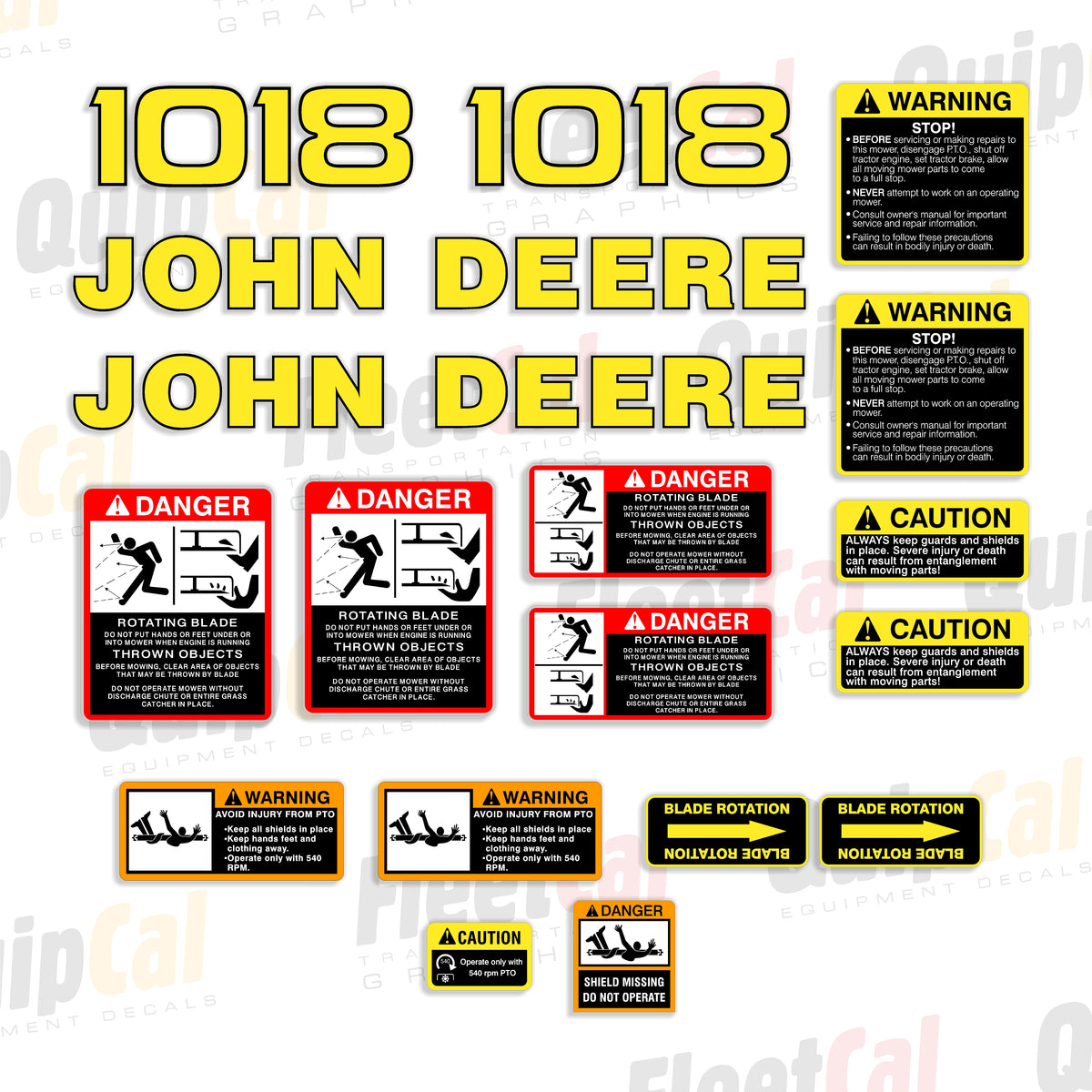John Deere Rotary Mower Decals