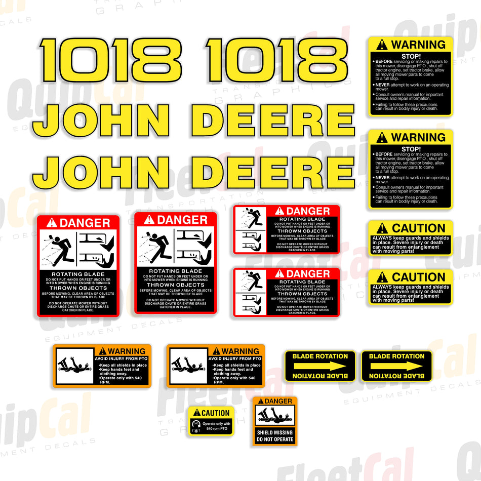 John Deere Rotary Mower Decals