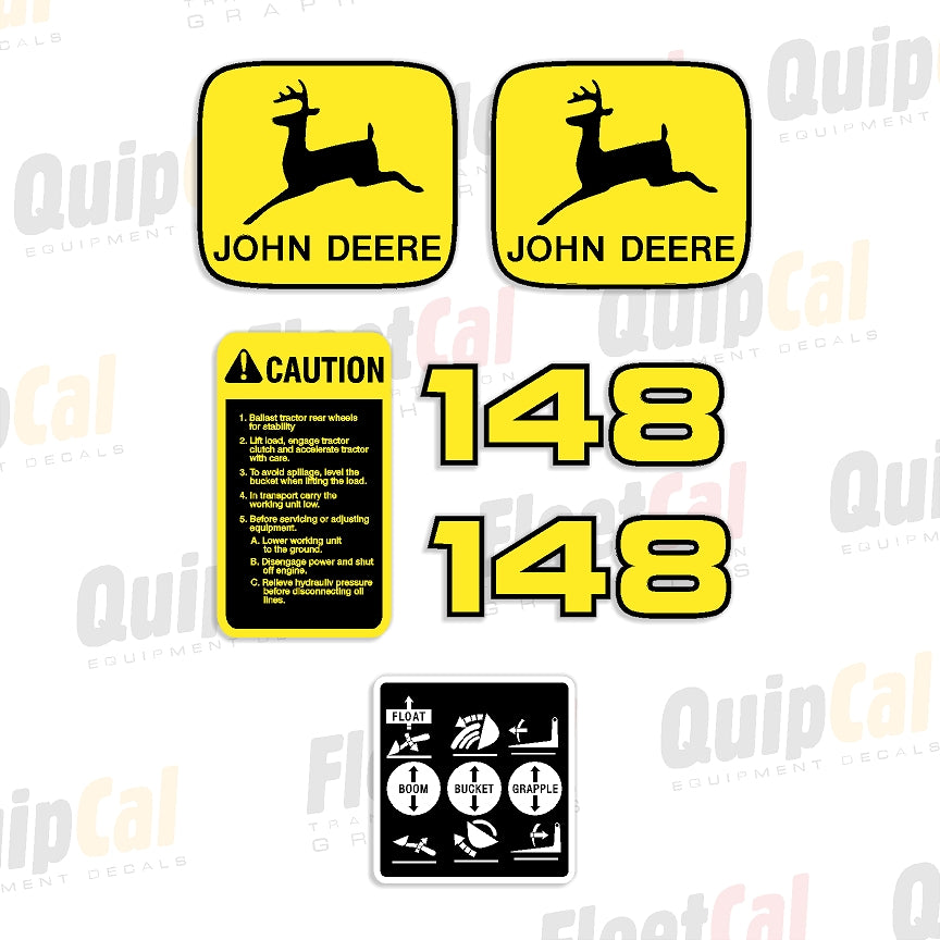 John Deere 148 Front Loader Marking Decal Set – Truck and Equipment Decals