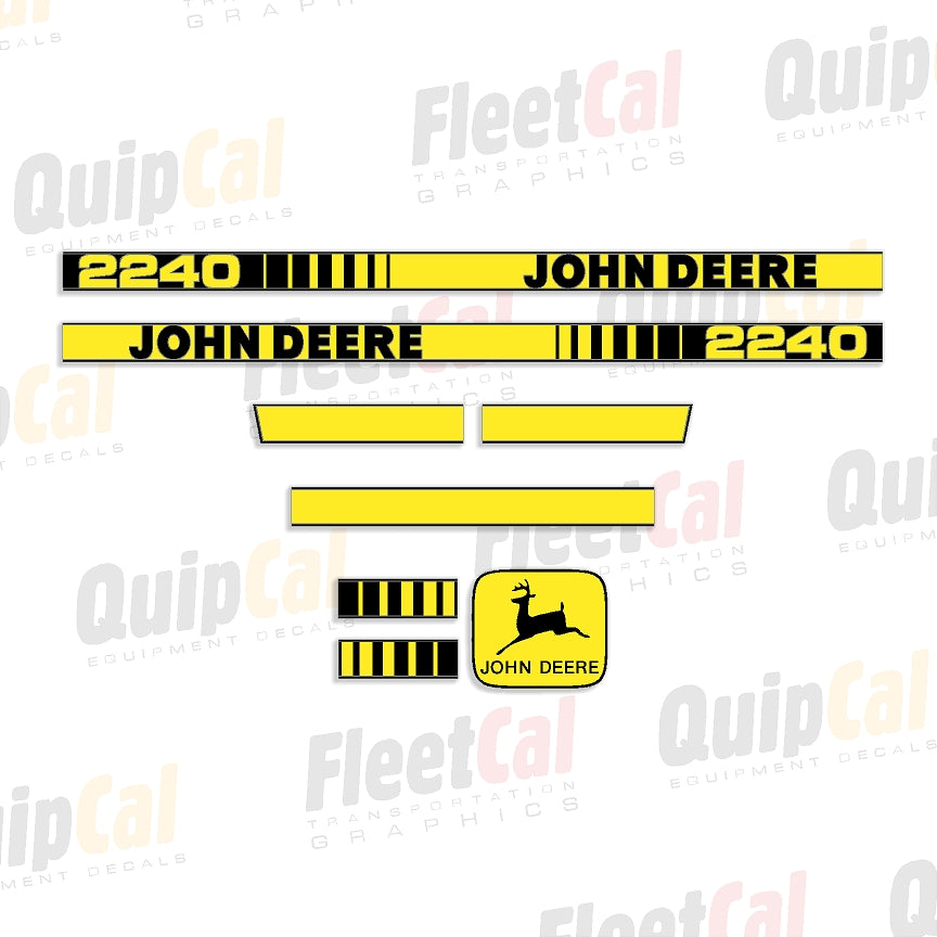 Model Tractor Stickers John Deere 2240 Tractor Marking Decal Set - Late Model Tiger Stripe ...