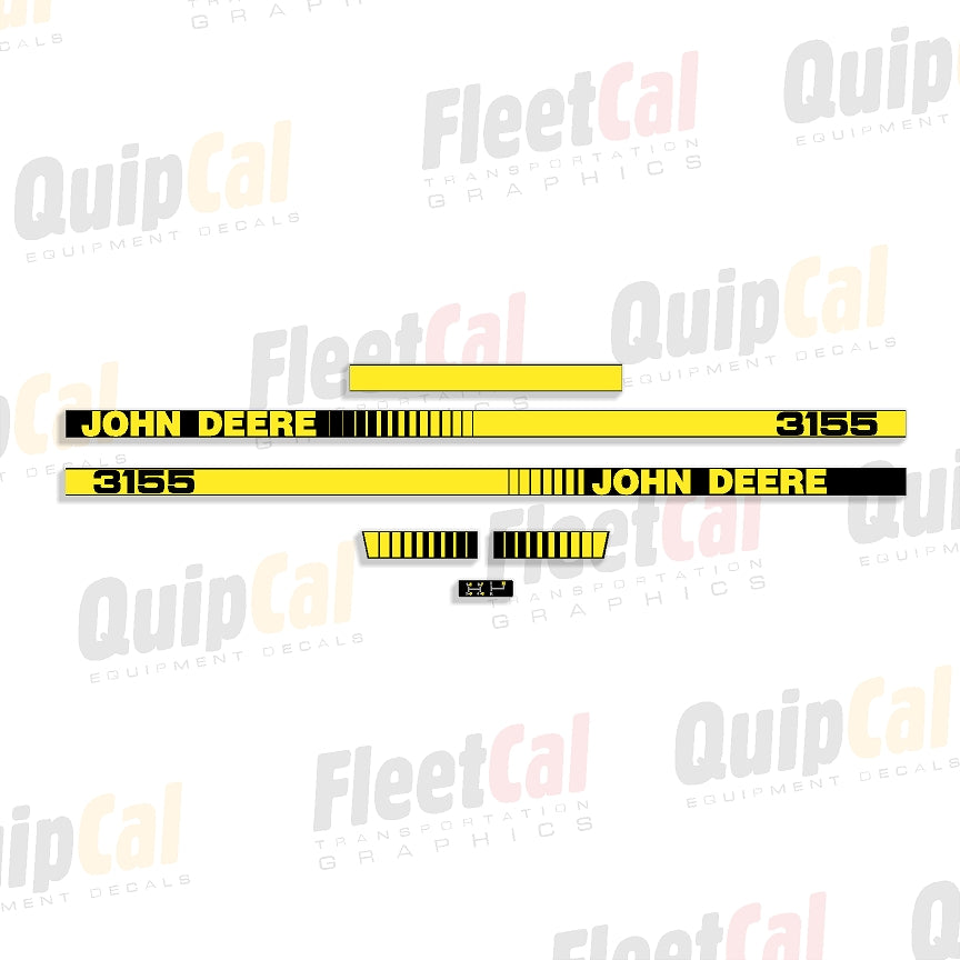 John Deere 3155 Tractor Hood Marking Decal Set – Truck and Equipment Decals