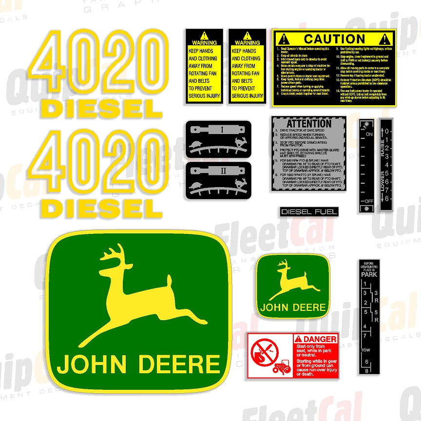 John Deere Logo Stickers John Deere Leaping Deer & Text Circular