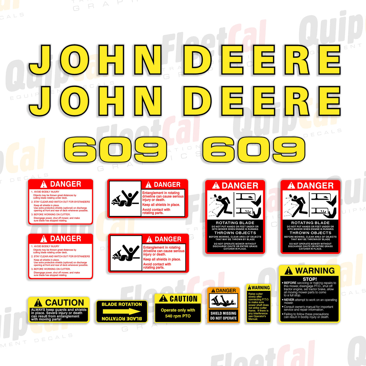 John Deere Rotary Mower - Brush Cutter Decals