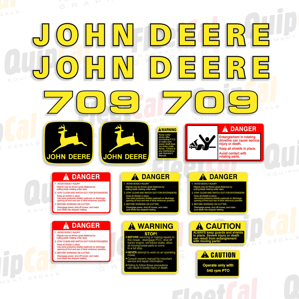 John Deere Rotary Mower Decals