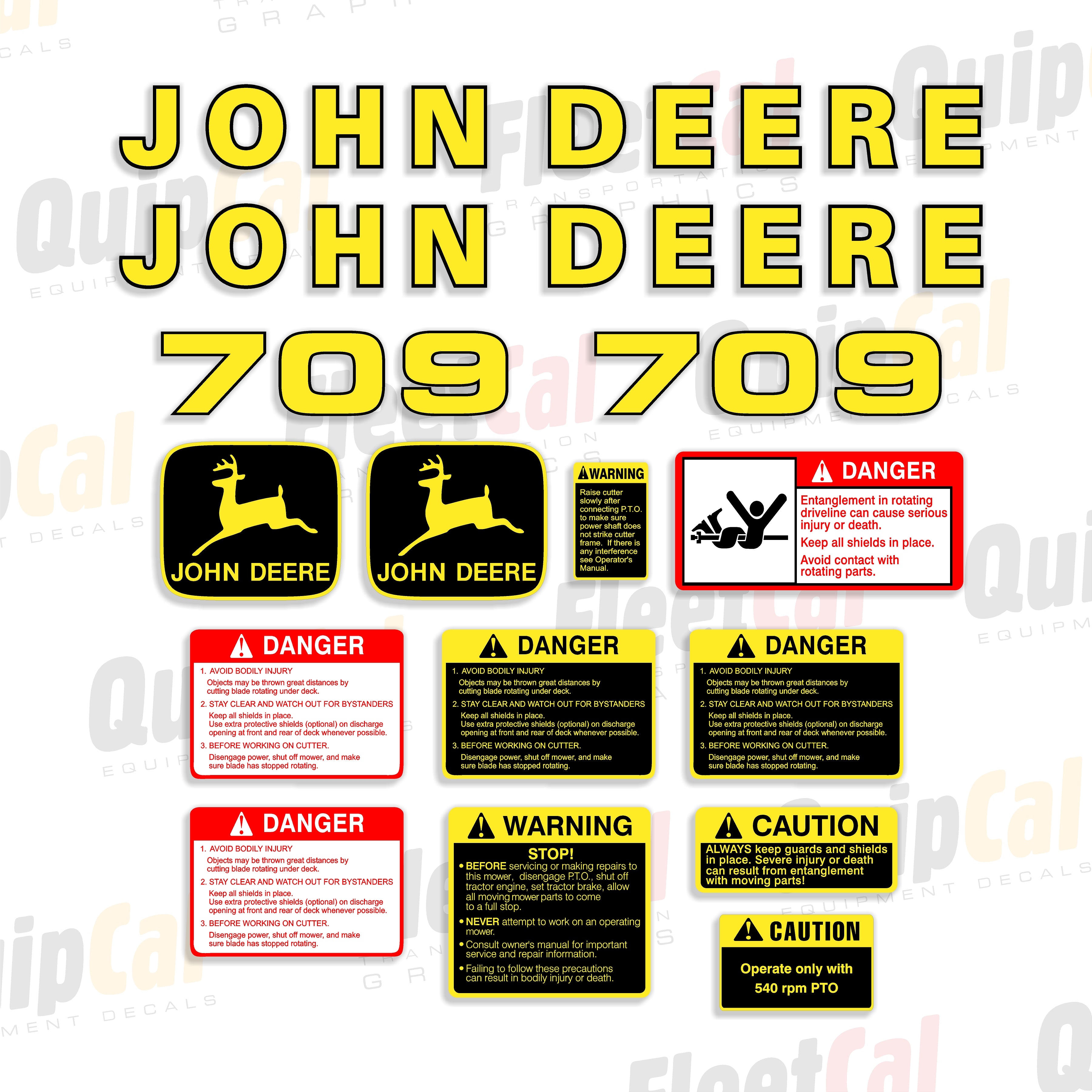 John Deere Rotary Mower Decals