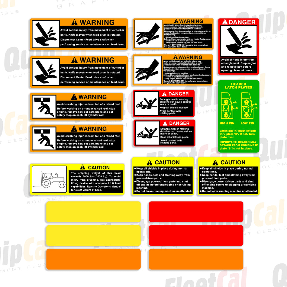John Deere Flexdraper Header Decals