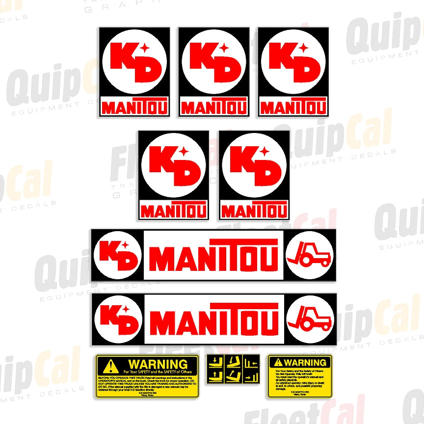 Forkift Lettering KD Manitou 355GM Forklift Marking Decal Set – Truck and Equipment Decals