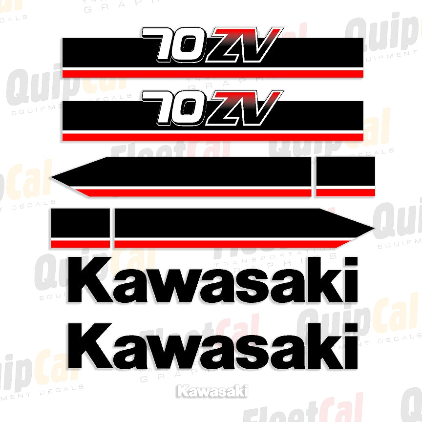 Kawasaki 70ZV Wheel Loader Late Model Marking Decal Set – Truck and ...