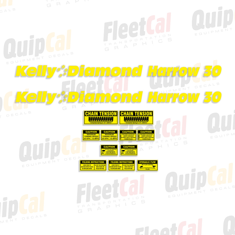 Kelly Diamond Harrow Decals