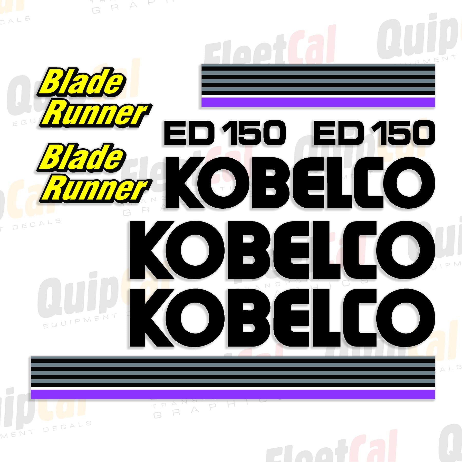 Kobelco ED150 Blade Runner Marking Decal Set – Truck and Equipment Decals