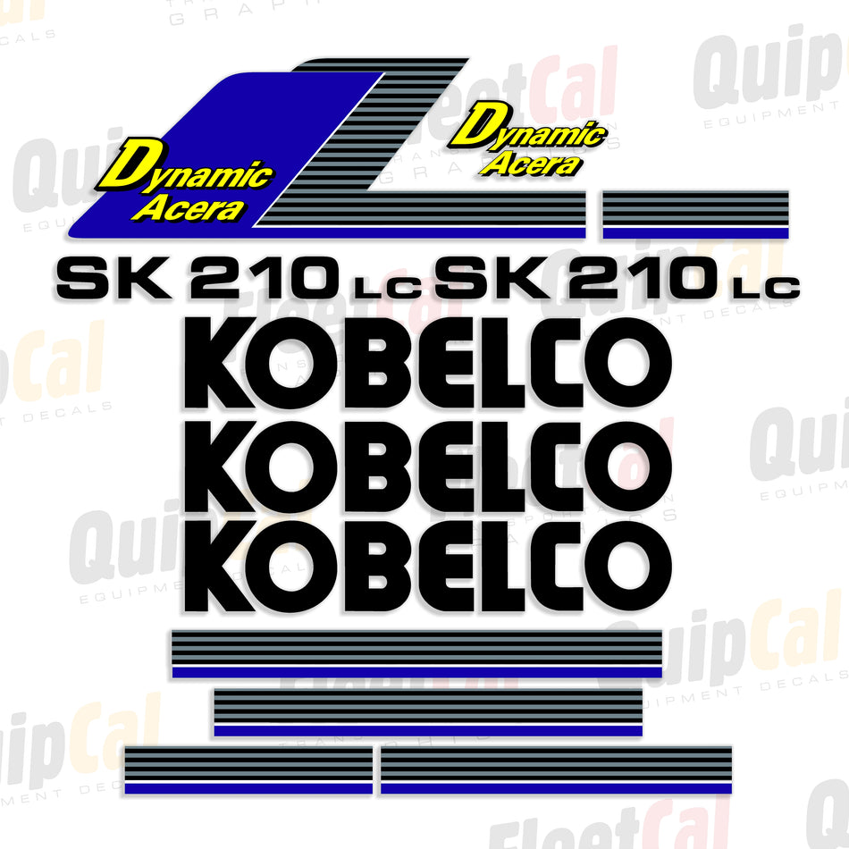 Kobelco SK210LC-6 Dynamic Acera Excavator Decal Set