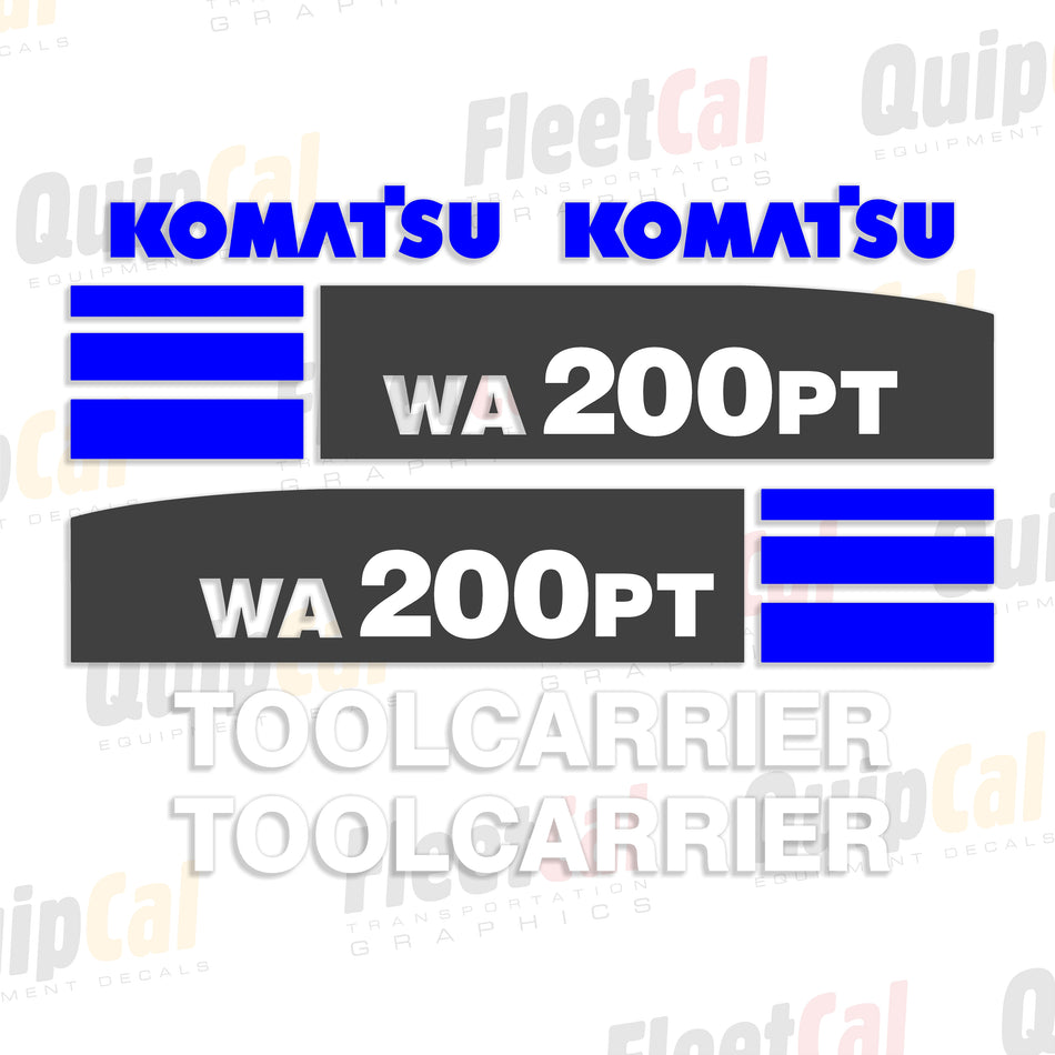 Komatsu WA200PT-5 Wheel Loader Decal Set