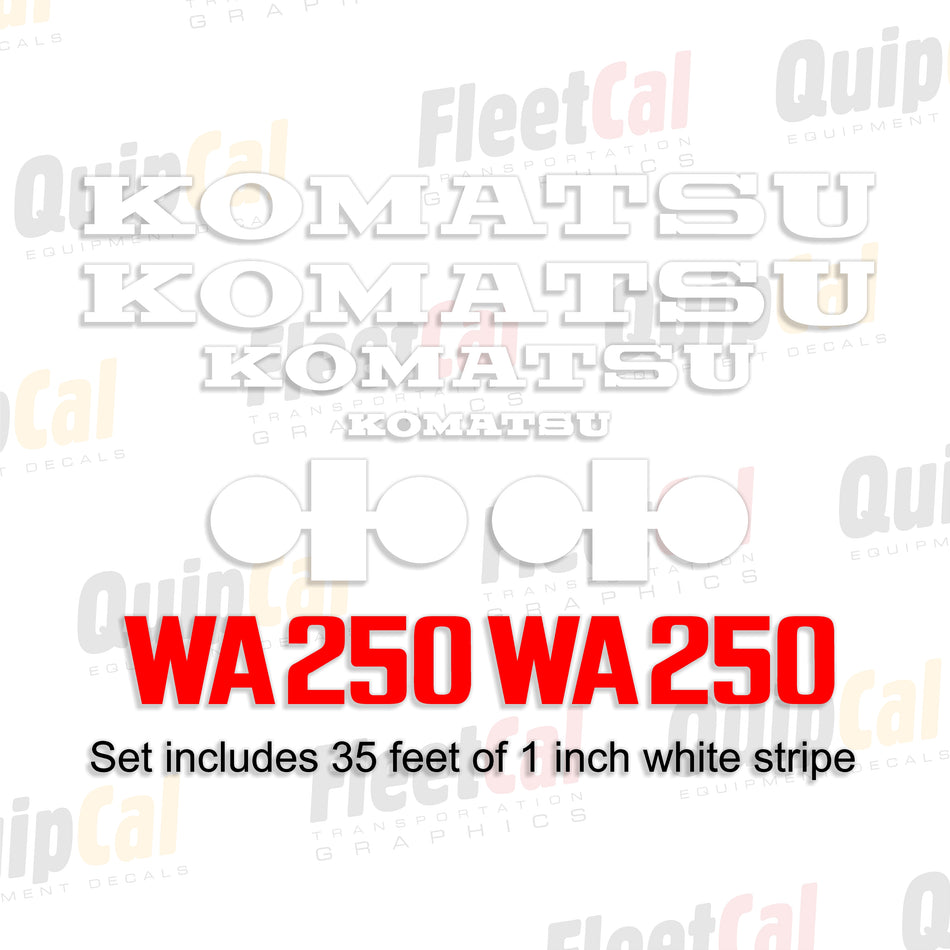 Komatsu WA250-1 Wheel Loader Decal Set