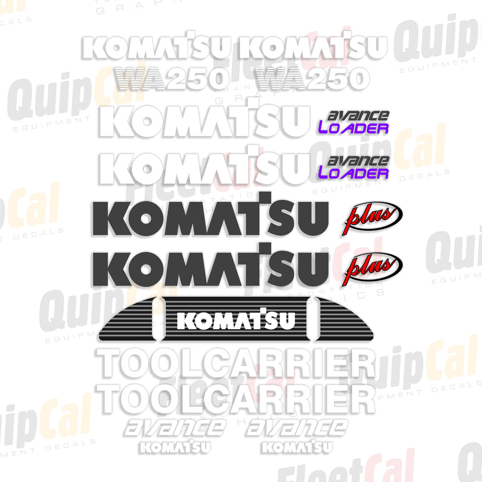 Komatsu WA250-3 Tool Carrier Decal Set