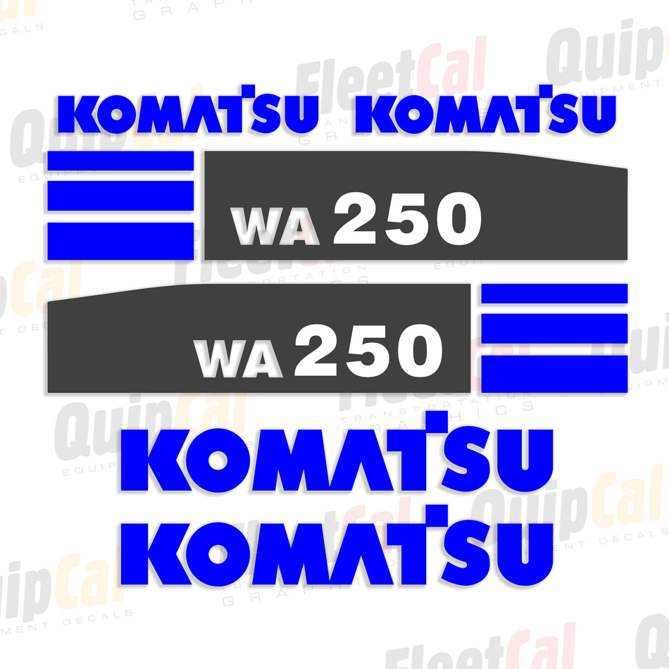Komatsu WA250-6 Wheel Loader Decal Set