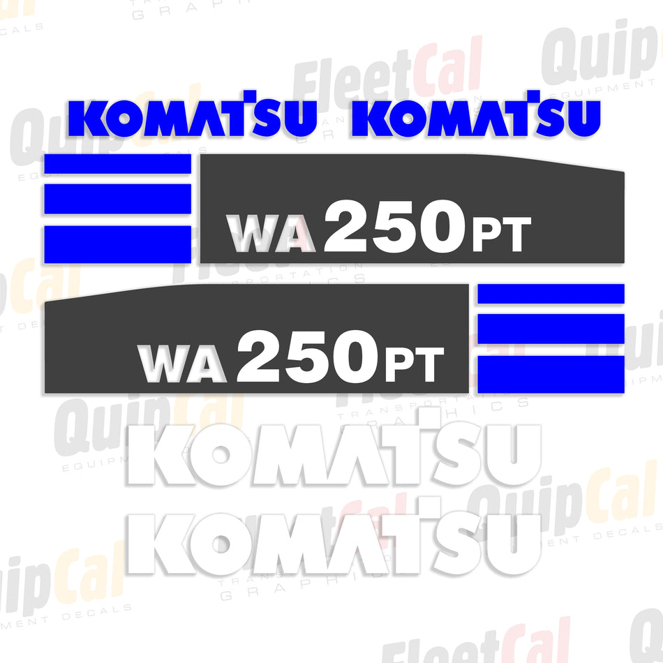 Komatsu WA250PT-6 Wheel Loader Decal Set