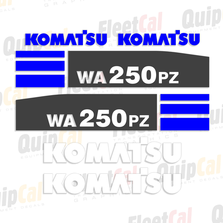 Komatsu WA250PZ-6 Wheel Loader Decal Set