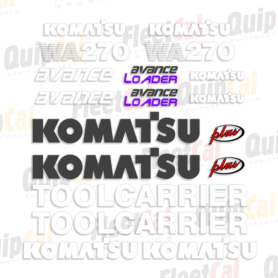 Komatsu WA270-3 Tool Carrier Decal Set