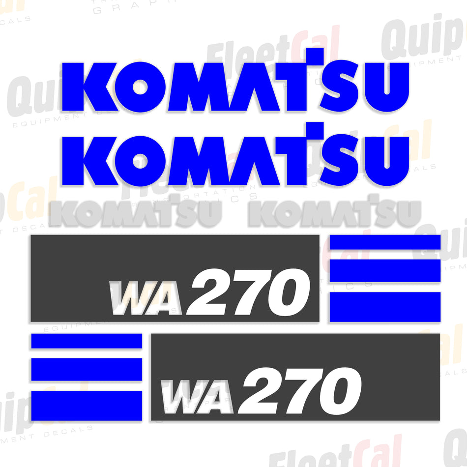 Komatsu WA270-7 Wheel Loader Decal Set