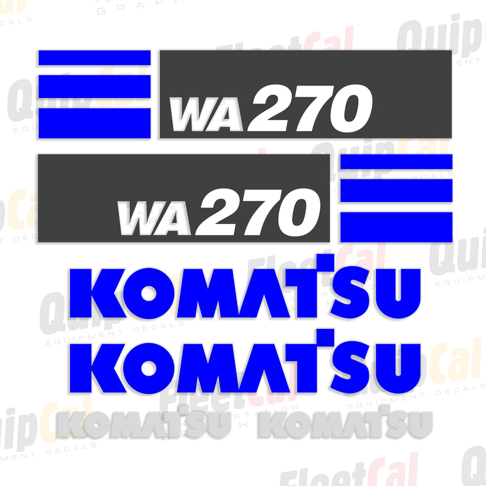 Komatsu WA270-8 Wheel Loader Decal Set