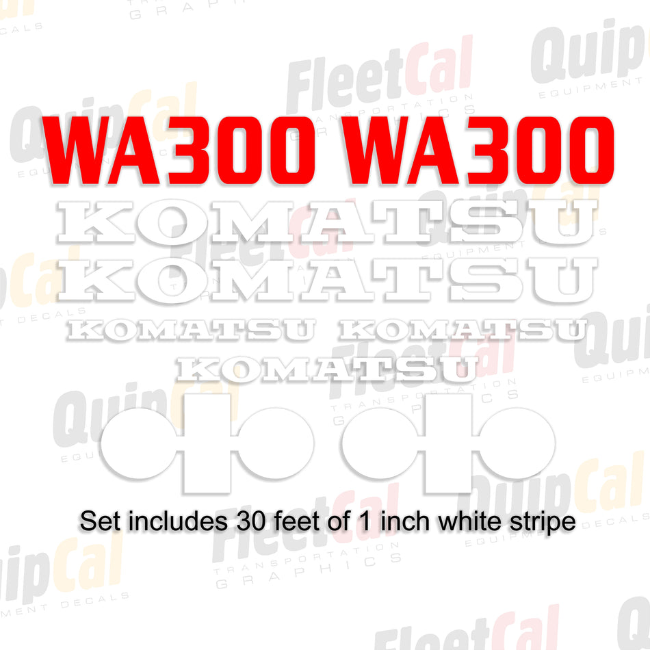 Komatsu WA300-1 Wheel Loader Decal Set