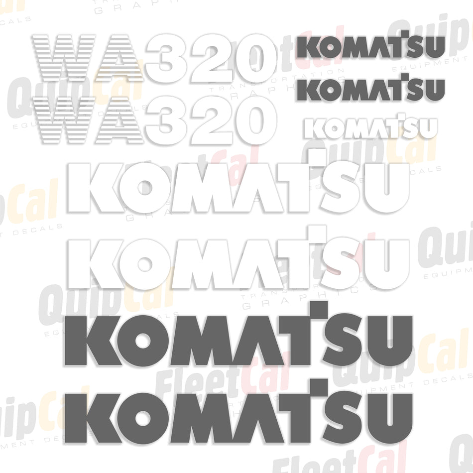 Komatsu WA320-1 Wheel Loader Late Model Decal Set