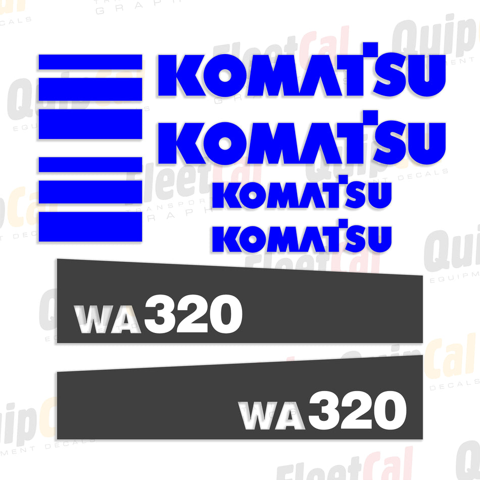 Komatsu WA320-6 Wheel Loader Decal Set