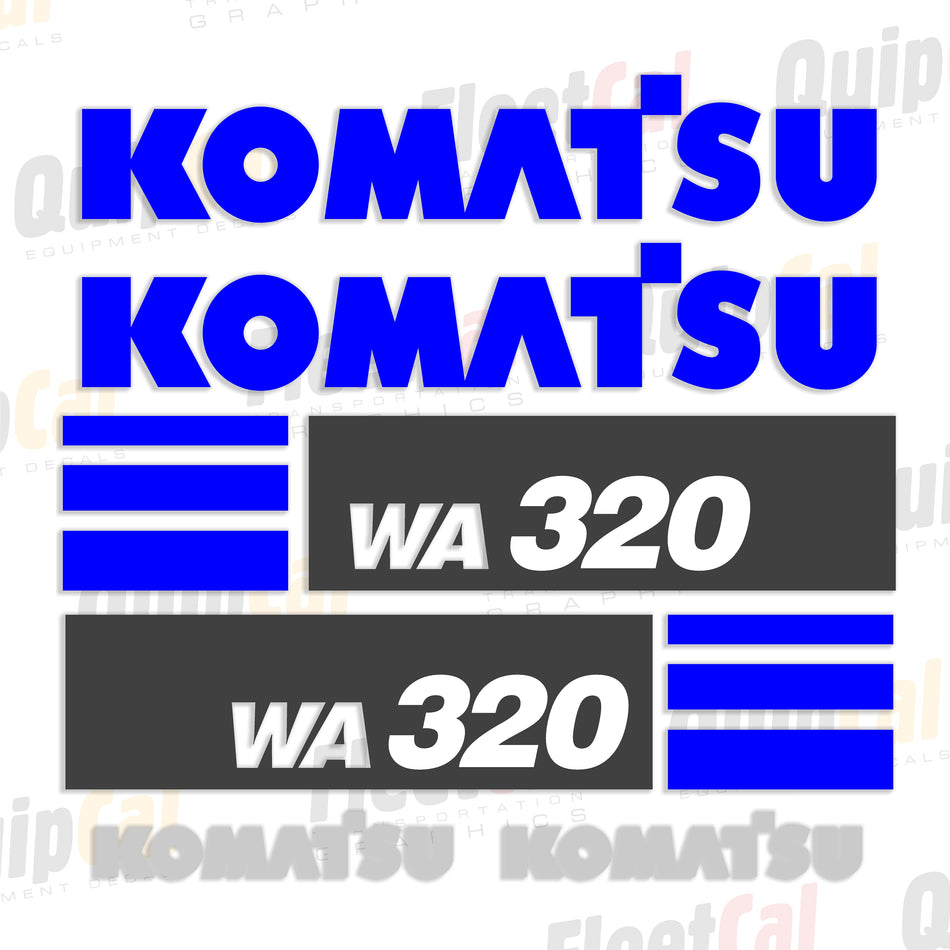 Komatsu WA320-7 Wheel Loader Decal Set