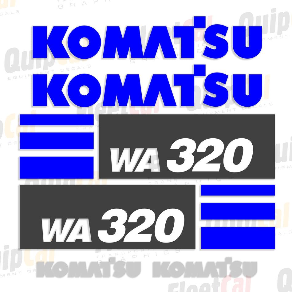 Komatsu WA320-8 Wheel Loader Decal Set