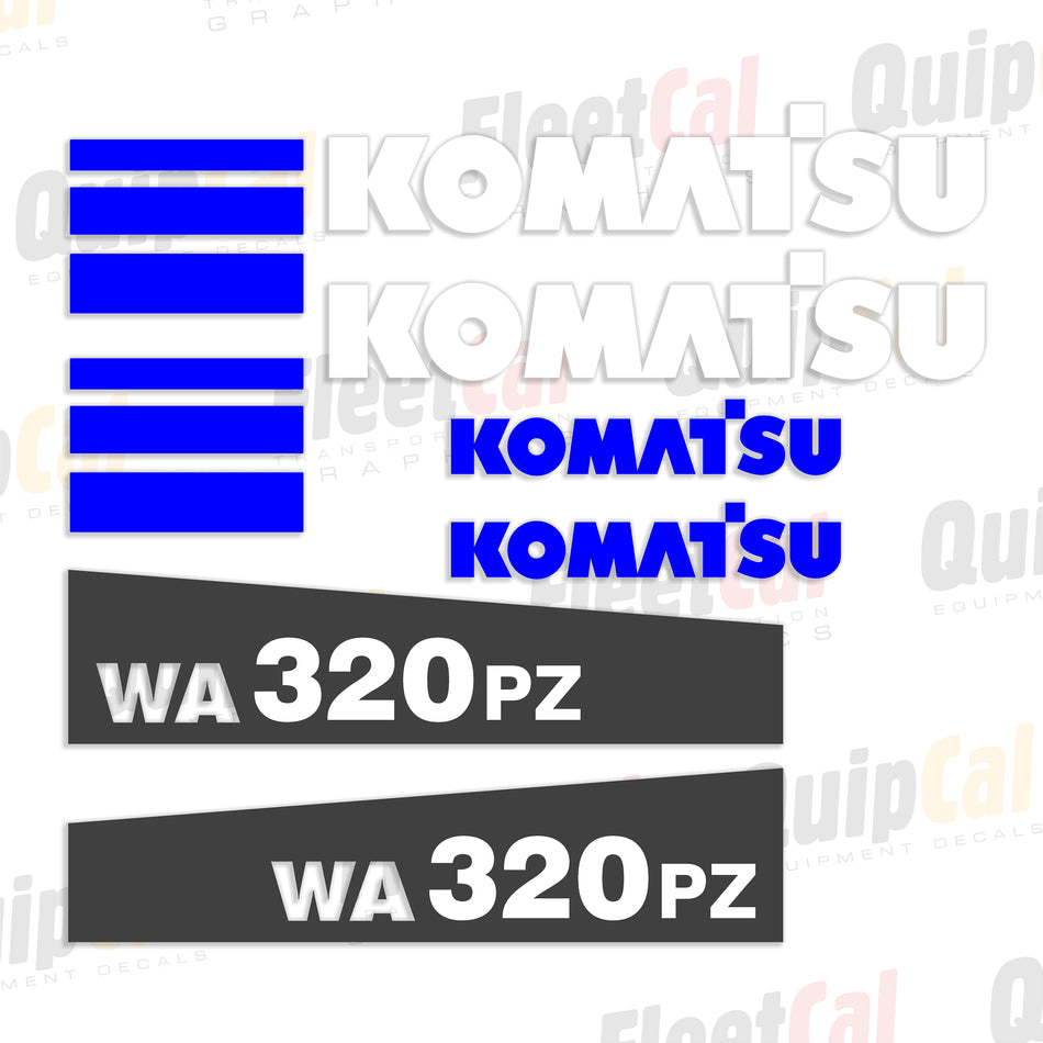 Komatsu WA320PZ-6 Wheel Loader Decal Set
