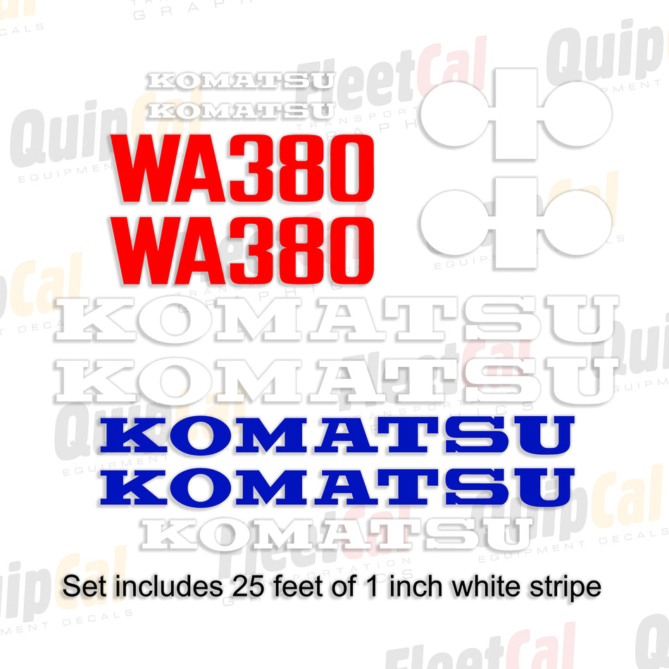 Komatsu WA380-1 Wheel Loader Decal Set