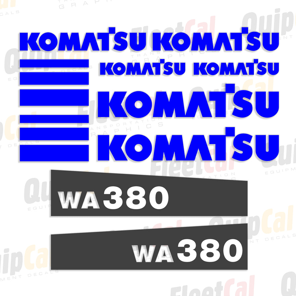 Komatsu WA380-5 Wheel Loader Decal Set