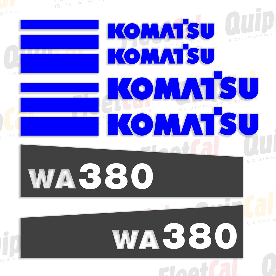 Komatsu WA380-6 Wheel Loader Decal Set