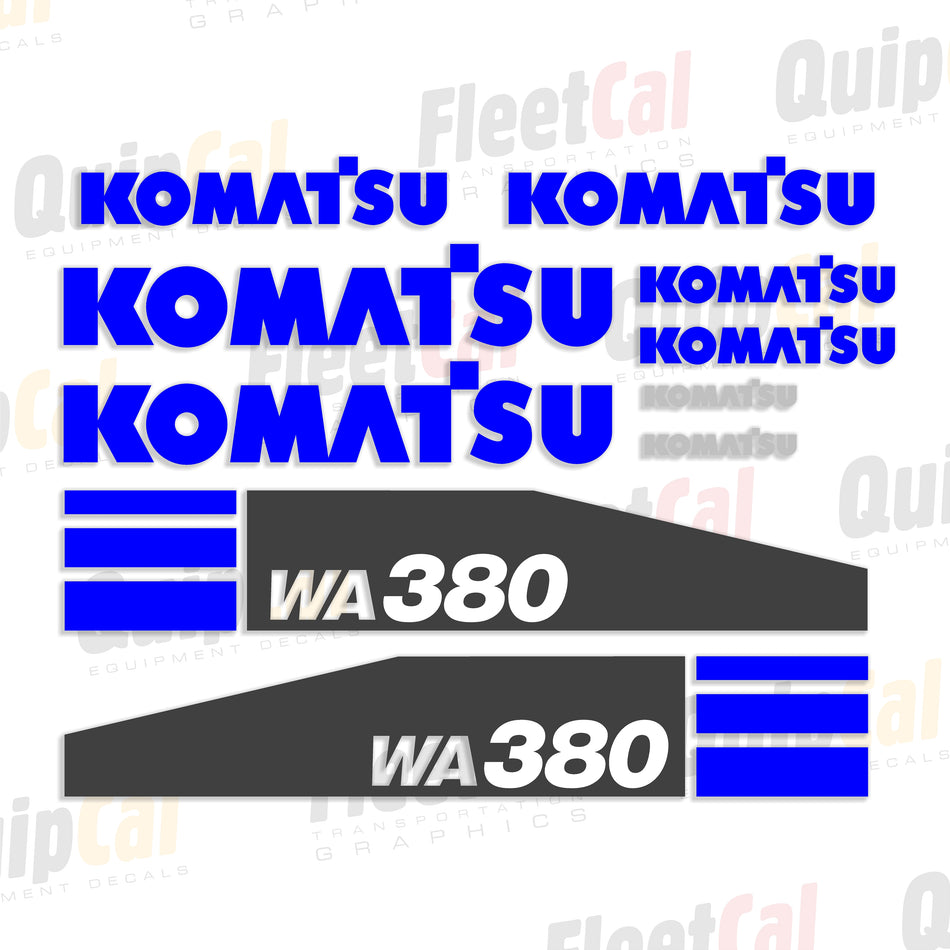 Komatsu WA380-7 Wheel Loader Decal Set